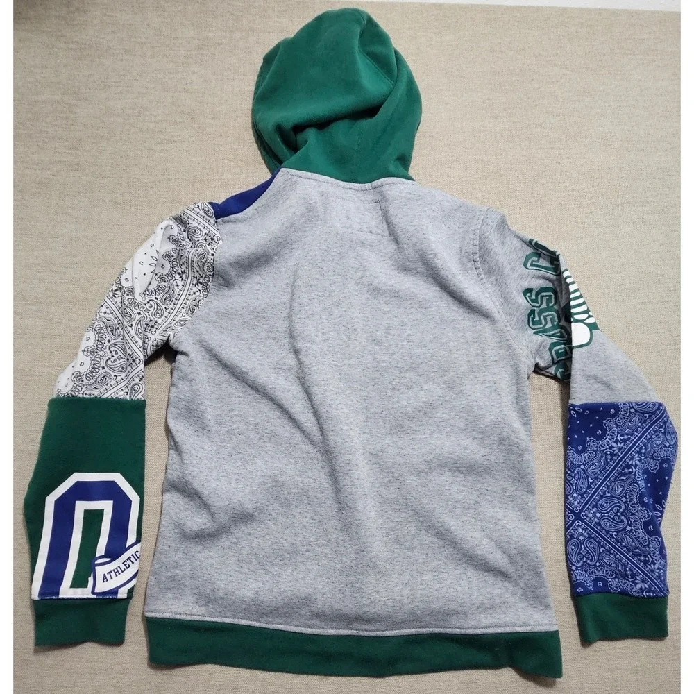 Brooklyn Cloth World Vibes Patchwork Hoodie Large‎ Multi Color Paisley Graphic